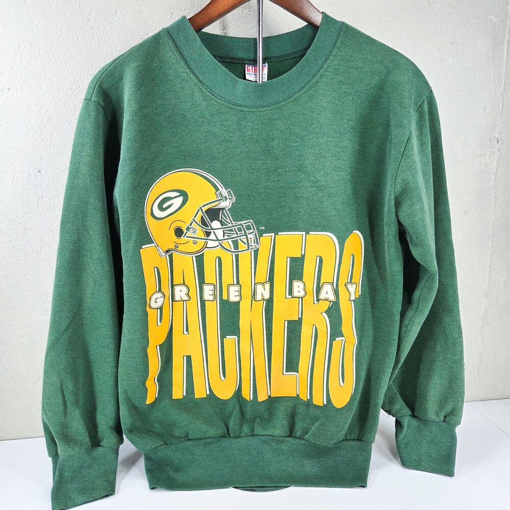 Vintage 80s Green Bay Packers Garan Crewneck Sweatshirt Sz M